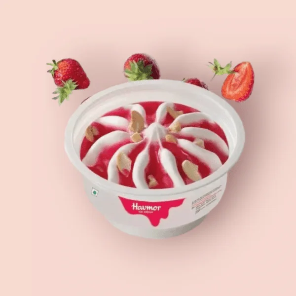 Strawberry Sundae Ice Cream Cup Havmor GambhoiMart