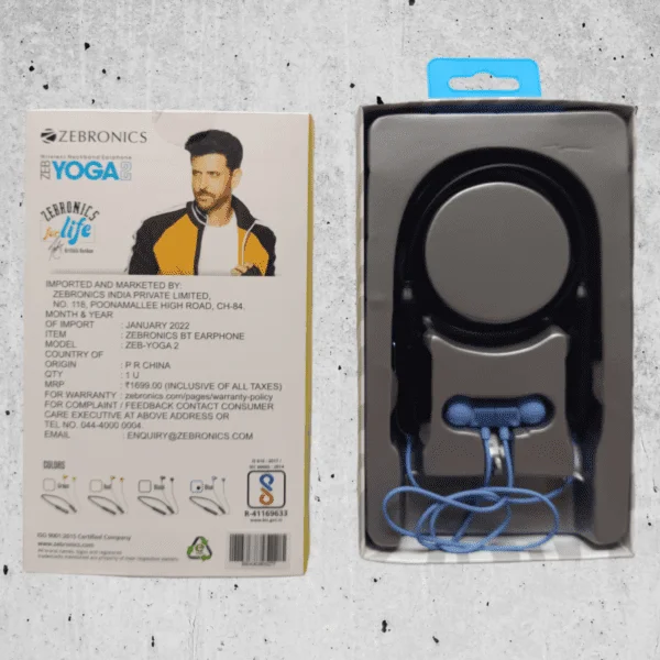 Specs ZEB YOGA 2 ZEBRONICS Wireless Neckband Earphone GambhoiMart