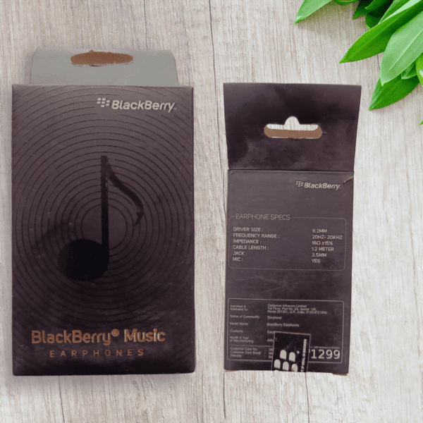 BlackBerry Music Wired Earphones GambhoiMart