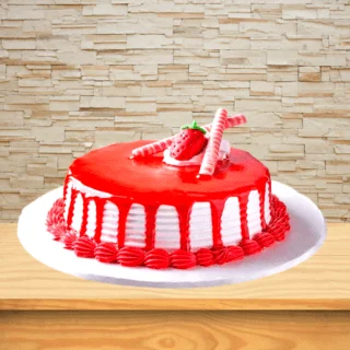 Strawberry Cake by Radhe The Cake House GambhoiMart