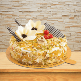 Dryfruit (Kesar-Pista-Badam) Cake by Radhe The Cake House GambhoiMart