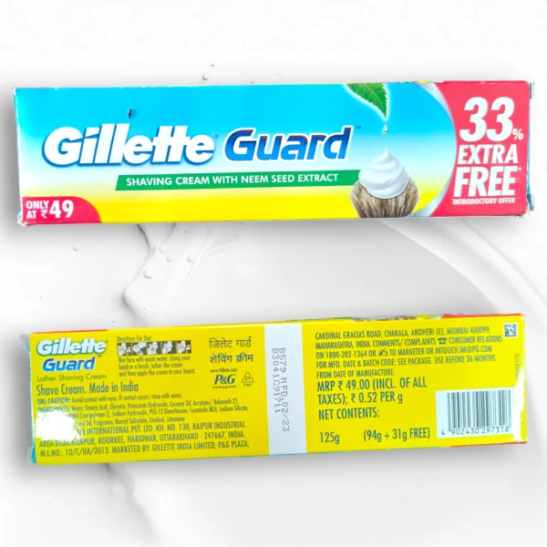 Gillette Guard Shaving Cream With Neem Seed Extract From Gayatri Kirana Store GambhoiMart