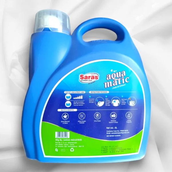 Back Saras Aqua Matic Liquid Detergent From Gayatri Kirana Store GambhoiMart