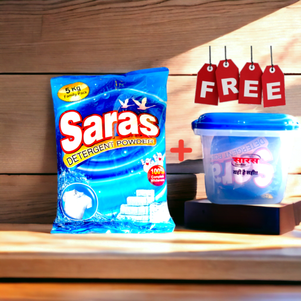 Saras Detergent Powder + Container FREE From Gaytr Kirana Store Gambhoi Mart