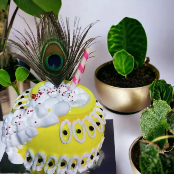 Best Feather Matka Cake For the Janmashtami Celebration by Radhe The Cake House Gambhoi Mart