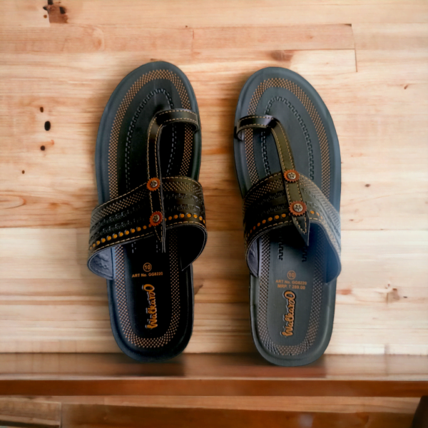 Buy Walkaroo Gents V Strap Sandals Black For Men's From Krishna Footwear Shop Gambhoi Mart